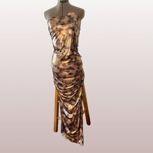 Luxury Metallic Bodycon Dress- Size M